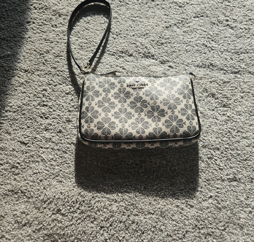 kate spade Black and Cream Signature Spade Concertible Wristlet - Picture 7 of 7